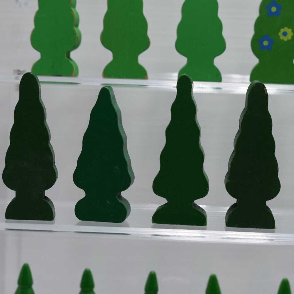 Lot of 25 Wooden Pine Trees and Spiral Trees 2" Evergreen for Train Playset - Picture 7 of 9
